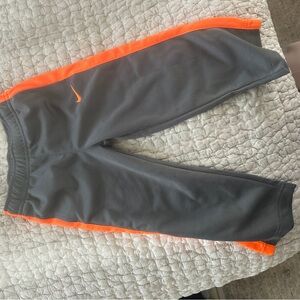 Nike Gray and Orange Athletic Pants (Size 2)